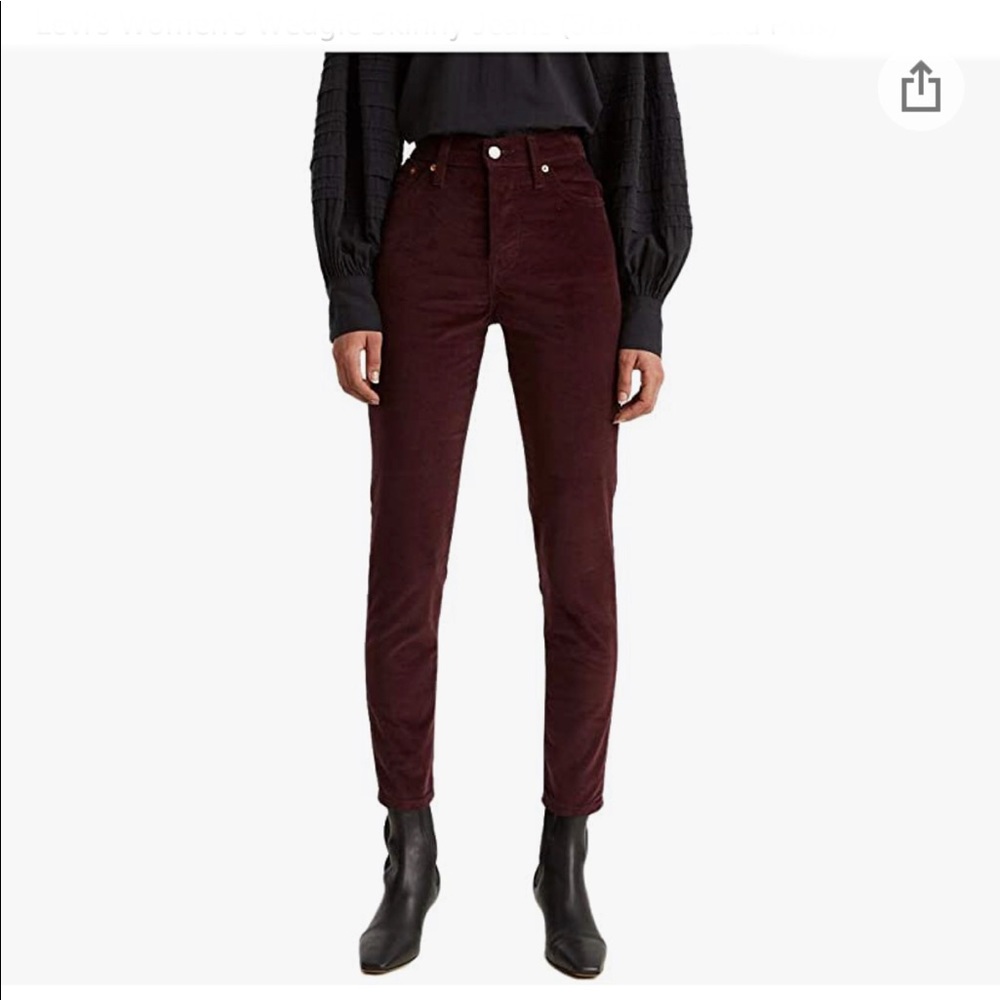 LEVI’S Wedgie Skinny Malbec Moleskin